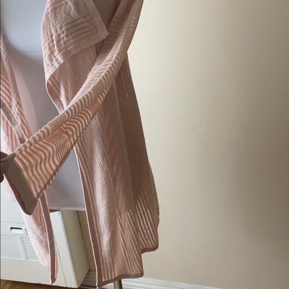 Calvin Klein sheer open front Cardigan blush - Picture 5 of 9